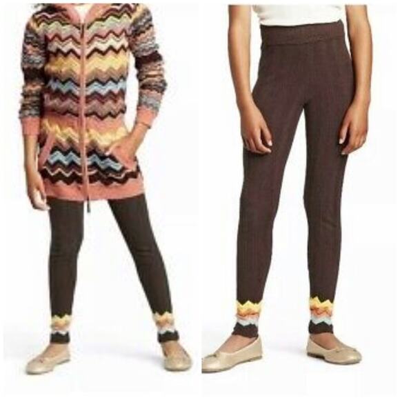 Missoni for Target NWT Sweater Pants Brown Chevron Stripe Size XL Pull-On Knit - Picture 1 of 5